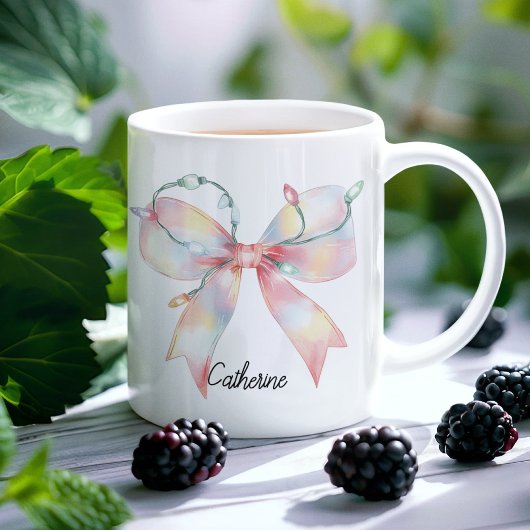 Mug Coquette de Noël personnalisée bougie