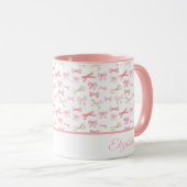 Mug Coquette esthétique Valentine Light Pink Bows (Devant droit)
