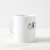 Mug Coquette fantômes avec un chat noir T-shirt classi (Devant gauche)