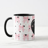 Mug Coquette fille rose Coeur noir Juste une boug fill (Gauche)