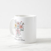 Mug Coquette Floral Retro avec devis (Devant gauche)