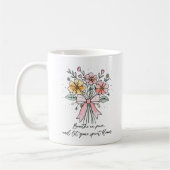 Mug Coquette Floral Retro avec devis (Gauche)