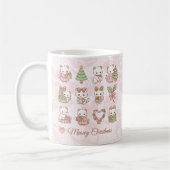 Mug Coquette Kawaii Cat Christmas (Gauche)