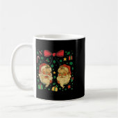 Mug Coquette Patchwork Santa Claus Retro Christmas Fun (Gauche)