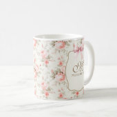 Mug Coquette personnalisée Rose vintage Rose Bow (Devant droit)