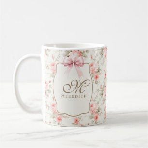 Mug Coquette personnalisée Rose vintage Rose Bow