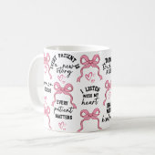 Mug Coquette Pink Bow Nurse Gift, RN Graduation (Devant gauche)