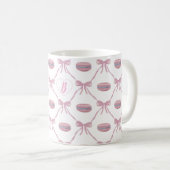 Mug Coquette première fille rose personnalisée Bow & M (Devant droit)