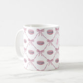 Mug Coquette première fille rose personnalisée Bow & M (Devant gauche)