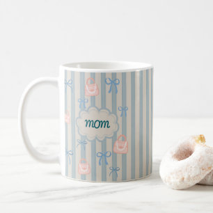 Mug Coquette Ribbons Fête des Mères Nom personnalisé