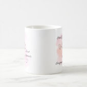 Mug Coquette Rose Aquarelle Personnalisé (Centre)
