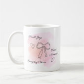 Mug Coquette Rose Aquarelle Personnalisé (Gauche)