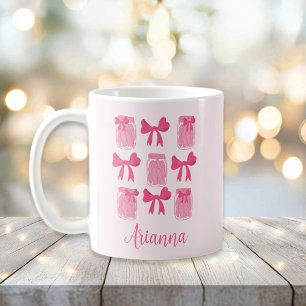 Mug Coquette rose chaud Pickle Jar et Bow Personnalisé