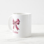 Mug Coquette Rose Fille Branchée à l'Arc Rose (Devant gauche)