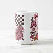 Mug Coquette rose rétro Fille fantôme avec Bow Hallowe (Centre)
