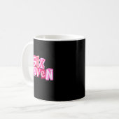 Mug Coquette Six Sept Valentin Citation Drôle 67 Mème (Devant gauche)