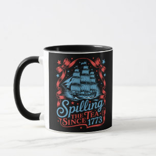 Mug Coquette Spilling The Tea Depuis 1773 4 juillet