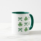 Mug Coquette St. Patrick’s Day Rubans et Clochers vert (Devant droit)