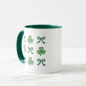 Mug Coquette St. Patrick’s Day Rubans et Clochers vert (Devant gauche)
