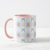 Mug Coquette Teddy Bear & Ribbon Bow Pattern (Gauche)