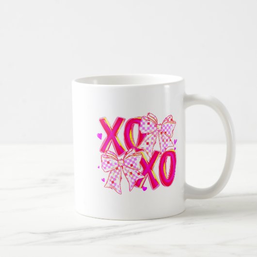Mug Coquette Valentine Xoxo Funny Valentine Bow Hearts (Droite)