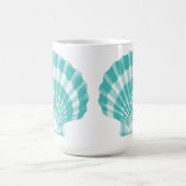 Mug Coquillage - aqua doux et blanc (Centre)