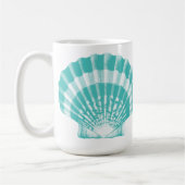 Mug Coquillage - aqua doux et blanc (Gauche)
