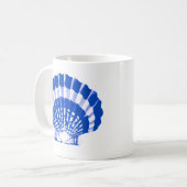 Mug Coquillage - bleu cobalt et blanc (Devant gauche)
