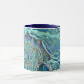 Mug Coquillage bleu dans la peinture marine moussante (Centre)