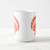 Mug Coquillage - corail orange et blanc (Centre)