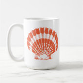 Mug Coquillage - corail orange et blanc (Gauche)