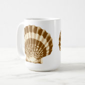 Mug Coquillage - marron et beige (Devant gauche)