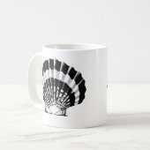 Mug Coquillage - noir et blanc (Devant gauche)