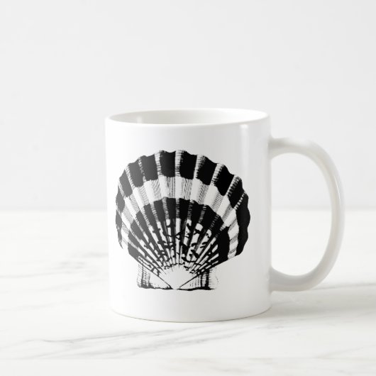 Mug Coquillage - noir et blanc (Droite)