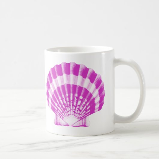 Mug Coquillage - orchidée et blanc (Droite)