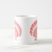 Mug Coquillage - rose corail et blanc (Centre)
