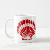 Mug Coquillage - rouge profond et blanc (Gauche)