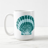 Mug Coquillage - Tons bleu turquoise (Gauche)