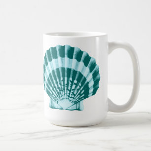 Mug Coquillage - Tons bleu turquoise
