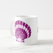 Mug Coquillage - violet et blanc (Devant gauche)