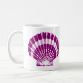 Mug Coquillage - violet et blanc (Gauche)