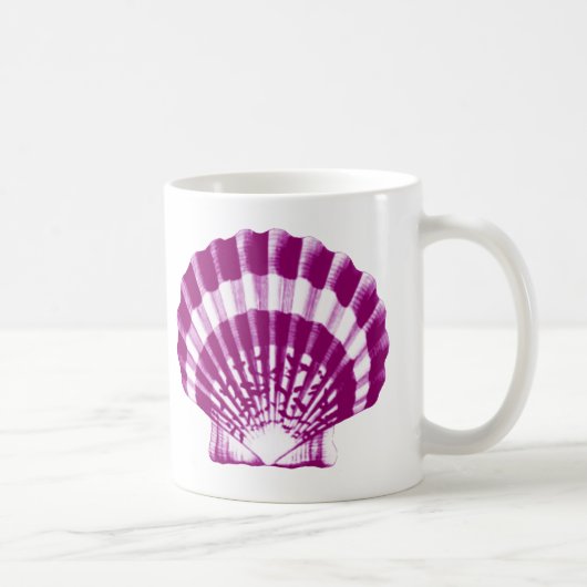 Mug Coquillage - violet et blanc (Droite)