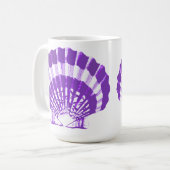 Mug Coquillage - violet et blanc (Devant gauche)