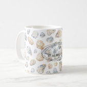 Mug Coquillages Bleus de Plage (Devant gauche)
