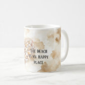 Mug Coquillages Cœur Plage Endroit Heureux (Devant droit)