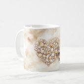 Mug Coquillages Cœur Plage Endroit Heureux (Devant gauche)