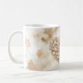 Mug Coquillages Cœur Plage Endroit Heureux (Gauche)