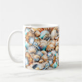 Mug Coquillages collage iridescente marine chic côtier (Gauche)
