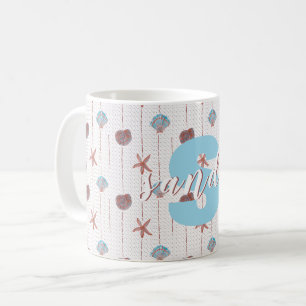 Mug Coquillages d'aquarelle personnalisés