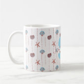 Mug Coquillages d'aquarelle personnalisés (Gauche)